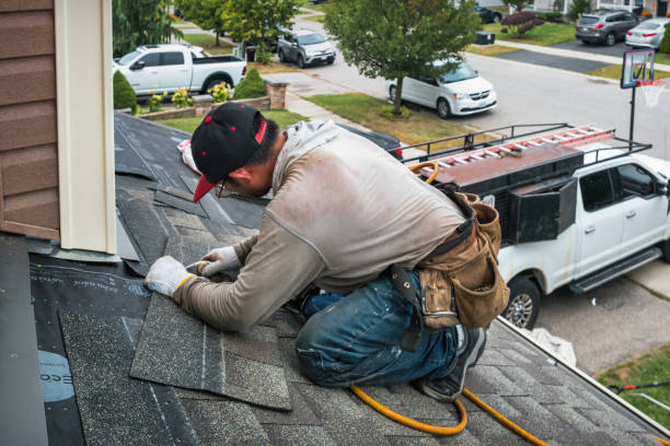 Professional Roofing technician working in Preston, CT